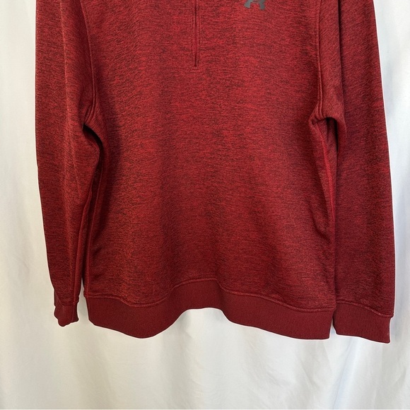 Under Armour Sweater Pullover Mens Size XL 1/4 Zip Storm Red Maroon Burgundy - Picture 4 of 15